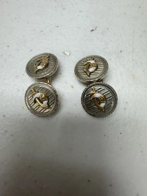 Vintage KREMENTZ Cufflinks Shriners Mason Logo Cufflinks - Image 1 of 4