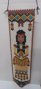 Native American Beaded Wall Hanger Hanging Decor Indian 23 1/2" Seneca Tribe - Picture 1 of 5
