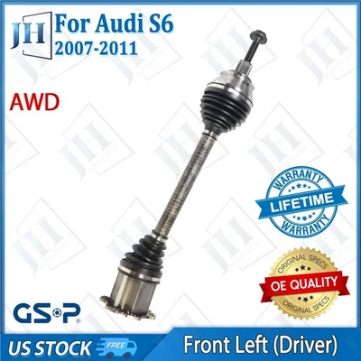 Eixo dianteiro esquerdo do driver CV original para 07 08 09 10 11 Audi S6 Base V10 5.2L AWD - Imagem 1 de 4