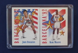 1992 Barcelona ~ Stockton & Malone SkyBox USA Basketball Dream Team Cards - Picture 1 of 3
