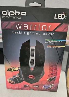 Alpha Gaming Mouse  WARRIOR Backlit , 800-3200 DPI, 7 programmable buttons - Image 1 of 2