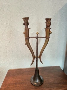 PAUL WUNDERLICH - Original Bronzeskulptur "DOPPELLEUCHTER" - Bild 1 von 7