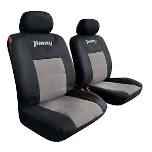 Waterproof Canvas Seat Cover For Suzuki Jimny 2015-2023 Black Grey Front Pair