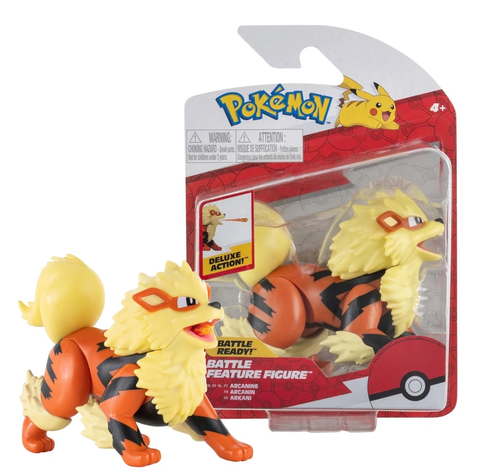 Figura característica Pokemon Arcanine Battle como nueva en tarjeta Foto 1 de 1