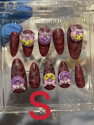 tips per unghie finte/bordeaux/ciamdella/onda/luccicante/glitter/cangiante/esate - Immagine 1 di 3