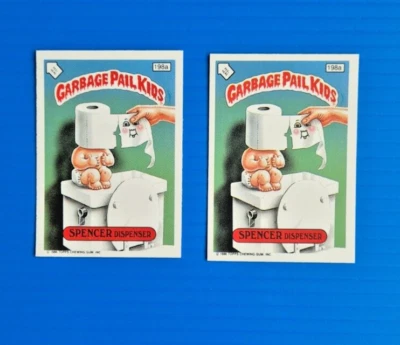 1987 UK Garbage Pail Kids 5th Series: 198a SPENCER Dispenser (2 varieties) - Image 1 of 2