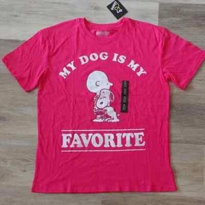 NWT Peanuts Youth Charlie Brown Snoopy Graphic T-Shirt Red Size XL - Picture 1 of 6