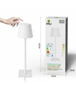 Lampada Led Abat ARGENTO Jour Ricaricabile USB Touch 3 Colori Intensi 5W XTD831 - Foto 1 di 5