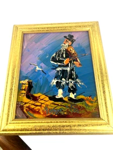 Increíble pintura al óleo original firmada por Morris Katz excelente estado, 12" x 10" como nueva - Imagen 1 de 4