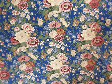 SCHUMACHER WAVERLY Villa Carlotta blue floral printed cotton screenprint 7+ yard