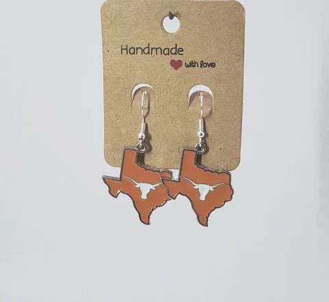 Beautiful University of Texas Longhorns earrings. Show off your team spirit Cover