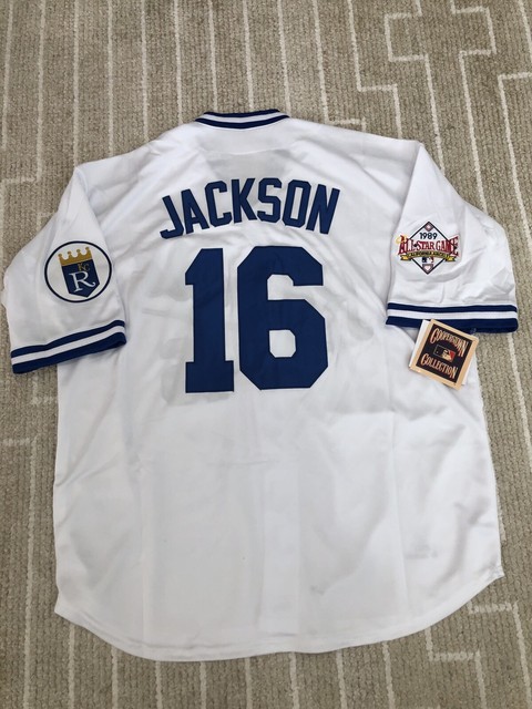 Retro Bo Jackson Kansas City Royals #16 Blue Mens Large Replica Baseball  Jersey