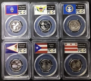 2009-Silver Territory Quarter Proof Set PCGS Pr69DCAM - Picture 1 of 2