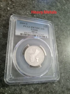 2009-S GUAM Silver Proof Quarter PR70 PCGS EXCELLENT LOW PRICE!! - Picture 1 of 6