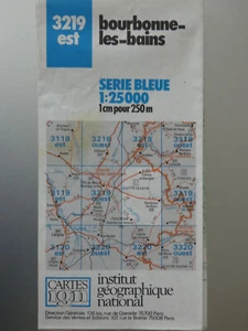 carte IGN bleue 1/25000 3219 est bourbonne les bains edition 3 1987 - Bild 1 von 1