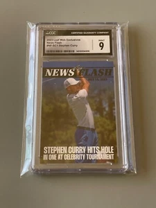 2023 Leaf News Flash STEPHEN CURRY Hole in One GOLF Card SP Print Run 230 CGC 9 - Picture 1 of 5