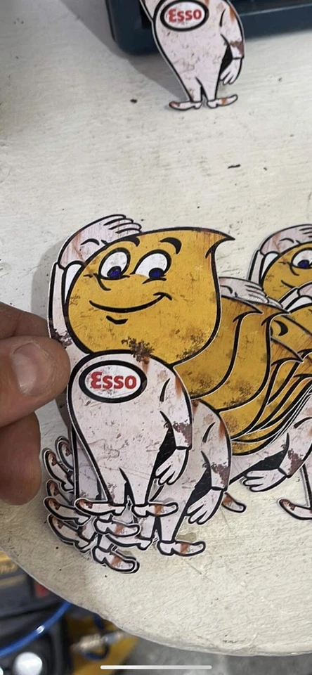 ESSO OIL SIGN STICKER - Image 1 of 1