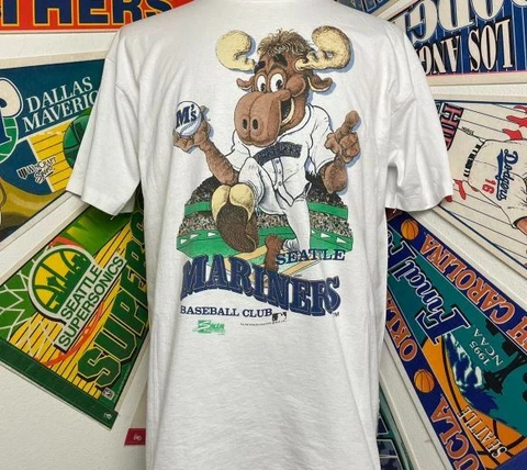 Vintage Seattle Mariners Moose MLB Graphic White Shirt Unisex Men Women KV10043 Cover