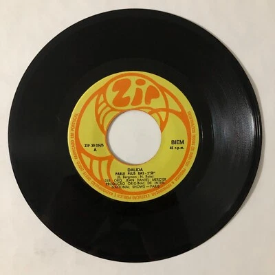 DALIDA -PARLE PLUS BAS / IL FAUT DU TEMPS- PORTUGUESE 7¨ SINGLE, PAPER SLEEVE - Image 1 of 3