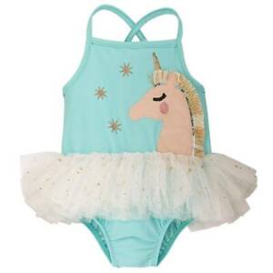 Mud Pie Dream in Glitter Unicorn Tutu Swimsuit  3-6M 6-9M 9-12M 12-18M