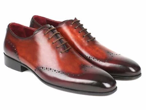 Paul Parkman Men's Brown & Bordeaux Wingtip Oxfords (ID#84BT76) - Picture 1 of 6
