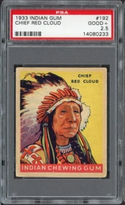 1933 Goudey Indian Gum (serie 312) #192 Capo Nuvola Rossa (PSA 2.5 VG+) - Foto 1 di 2