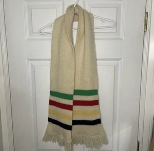 The Bay Hudson’s Bay Vintage 100% Shetland Wool Classic Scarf - Picture 1 of 4