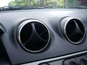 Fits Ford Cougar Mercury 98-02 Aluminium Chrome Air Vents Rings Surrounds x4 - Picture 1 of 10