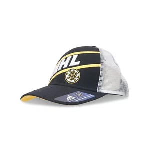 Boston Bruins Adidas NHL Authentic Collection Meshback Trucker Snapback Hat Cap - Picture 1 of 5
