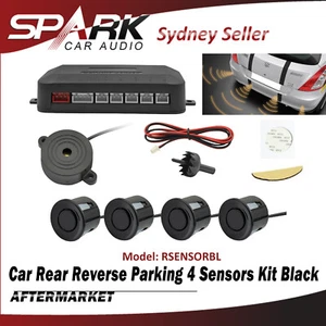 SP Black Car Rear Reverse Reversing Parking 4 Sensors Sensor Buzzer Alarm Kit - Foto 1 di 8