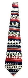 Corbata retro Stanley Blacker para hombre multicolor multipatrón seda 100 % poliéster - Imagen 1 de 4