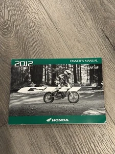 2012 Honda CRF70F Owners Manual OEM Free Shipping - Picture 1 of 2
