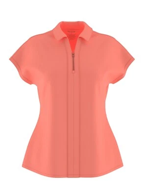 Blusa esfoliante médica feminina elástica sólida enfermagem com zíper 11 cores!!! - Imagem 1 de 4