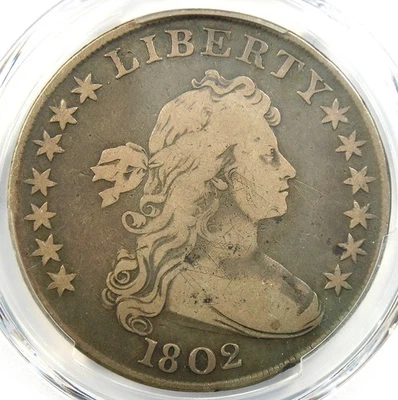 1802 Draped Bust Silver Dollar $1 Coin - Certified PCGS Fine Details - Rare Coin - Image 1 of 4