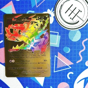 Tarjeta Pokémon Eternatus VMax Gold Foil Holo Texturizada Fan Art Nintendo - Imagen 1 de 2