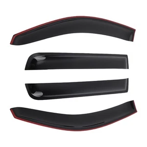 Door Wind Guards for Mitsubishi Outlander 2012-2020 Outside Mount Black 4PC Set - Picture 1 of 12