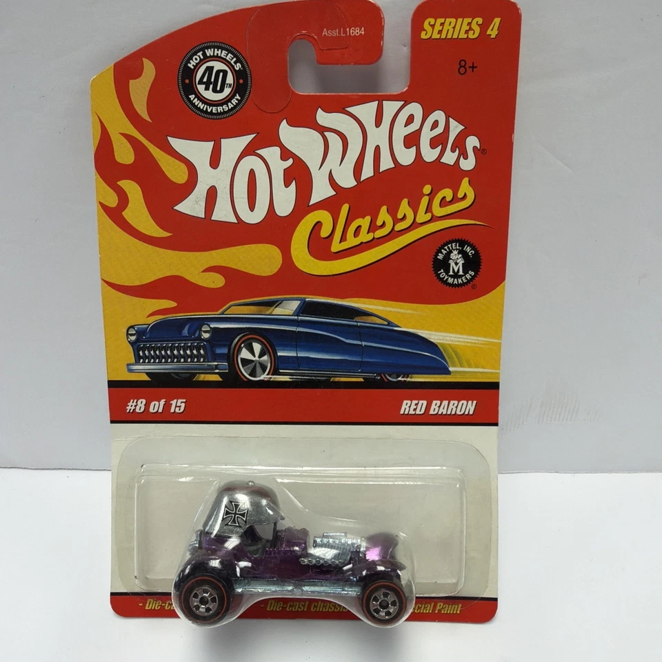 Hot Wheels Classics Rel 3 Purple Passion Green With Flames Car #18 of 30