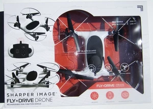 2021 Sharper Image Drone Fly and Drive RC Ricaricabile 7" NUOVO Volo Elettronico - Foto 1 di 4