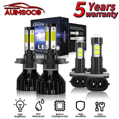 For Chevrolet Aveo5 2007-2008 LED Headlight Kit + Fog Light Bulbs Combo 24000LM - Image 1 of 4