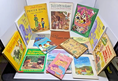 Mixed LOT of 16 Vintage Children's Kids Books Peter Rabbit Sesame Street Disney - Image 1 of 4