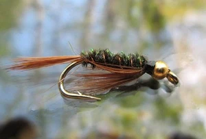 Gilchrist Fliegen. 3 x Goldkopfnymphen DIAWL BACH. Auswahl von Größen - Bild 1 von 1