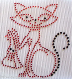 PATCH STRASS CRISTAL ** 9 x 11 cm ** CHAT SAC à MAIN - Applique thermocollante - Picture 1 of 1