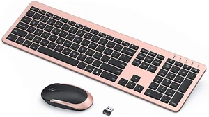 Rechargeable Wireless Keyboard Mouse Combo Full Size Cordless Keyboard & Mouse S - Picture 1 of 8