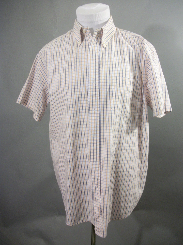 Camisa Steve & Barry's Para Hombre L 16-16 1/2 Cuadros Manga Corta Multicolor Algodón Foto 1 de 4