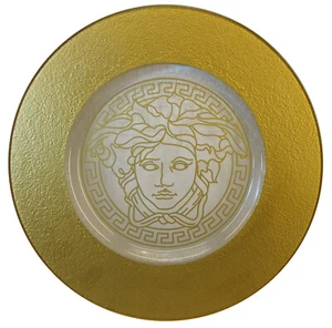 Platzteller aus Glas mit Medusa in Gold Ø 33 cm - Höhe 1,5cm - AE1114 - Bild 1 von 4