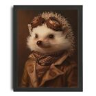 Vintage Hedgehog Wall Art Print Steampunk Hedgehog Portrait Retro Hedgehog Gift