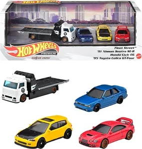 HOT WHEELS PREMIUM FLEET STREET HCR53 NISSAN SENTRA TOYOTA CELICA HONDA CIVIC - Imagen 1 de 1
