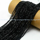 Wholesale 10 Strand 2mm Bright Quality Black Spinel Round Faceted Gem Loose Bead