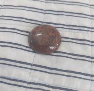 Gemstone Cabochon Flatback Domed Circle 30mm Large Stone Mahogany Obsidian - Picture 1 of 2