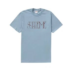Camiseta Supreme Trademark Azul Polvoriento Grande Totalmente Nueva 100% Auténtica FW22 - Imagen 1 de 1